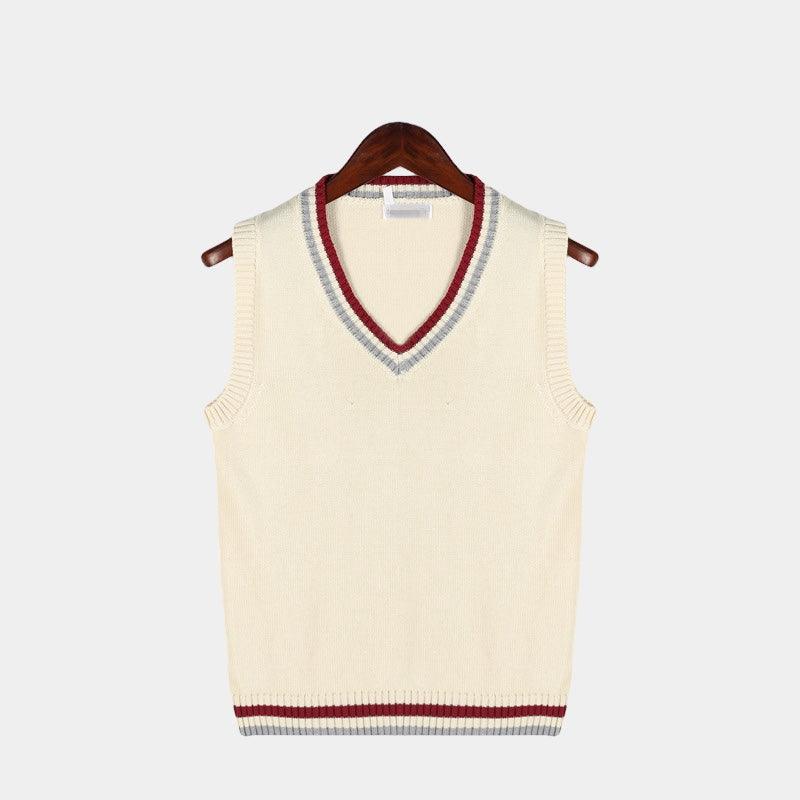 Ärmellose Strickjacke Herren V-Ausschnitt