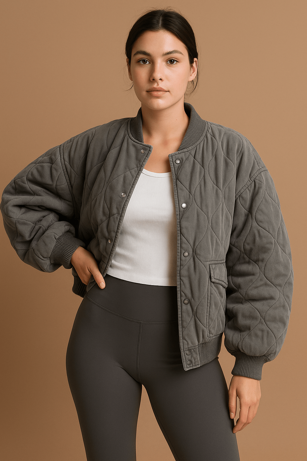 Bomberjacke Damen Oversized – Gepolstert & Leicht für Frühling