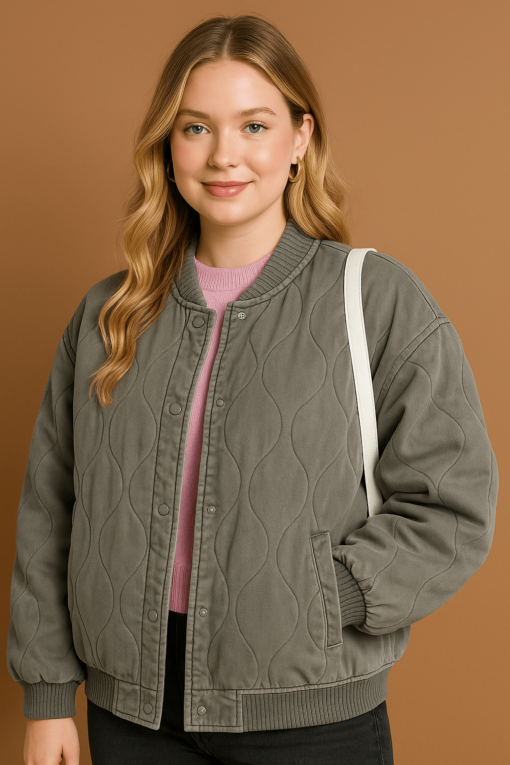 Bomberjacke Damen Oversized – Gepolstert & Leicht für Frühling