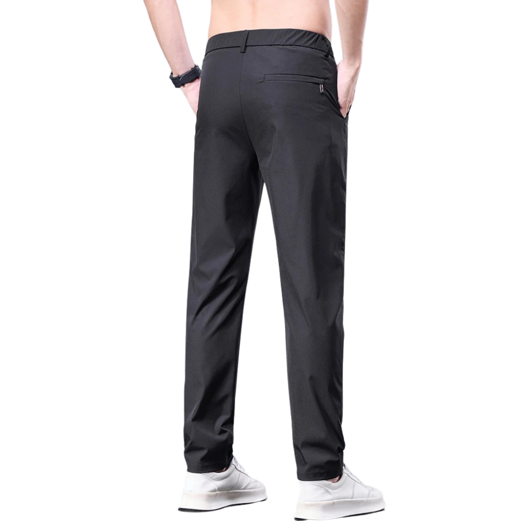 Business Ice Silk Hose – Gerade, Elastischer Bund, Atmungsaktive Herrenanzughose