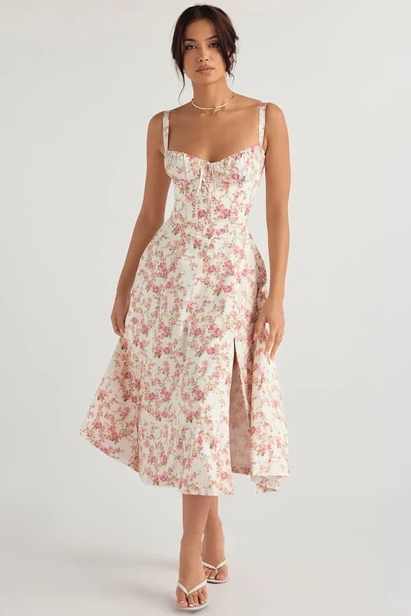 Bustier Sommerkleid für Damen mit Floral Design – Bequem und Stilvoll für Sommerliche Anlässe 0