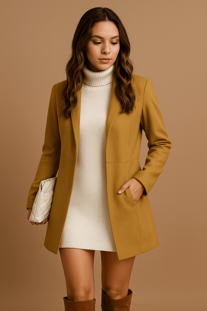 Damen Blazer Lang Offen – Eleganter Schnitt für Büro & Alltag