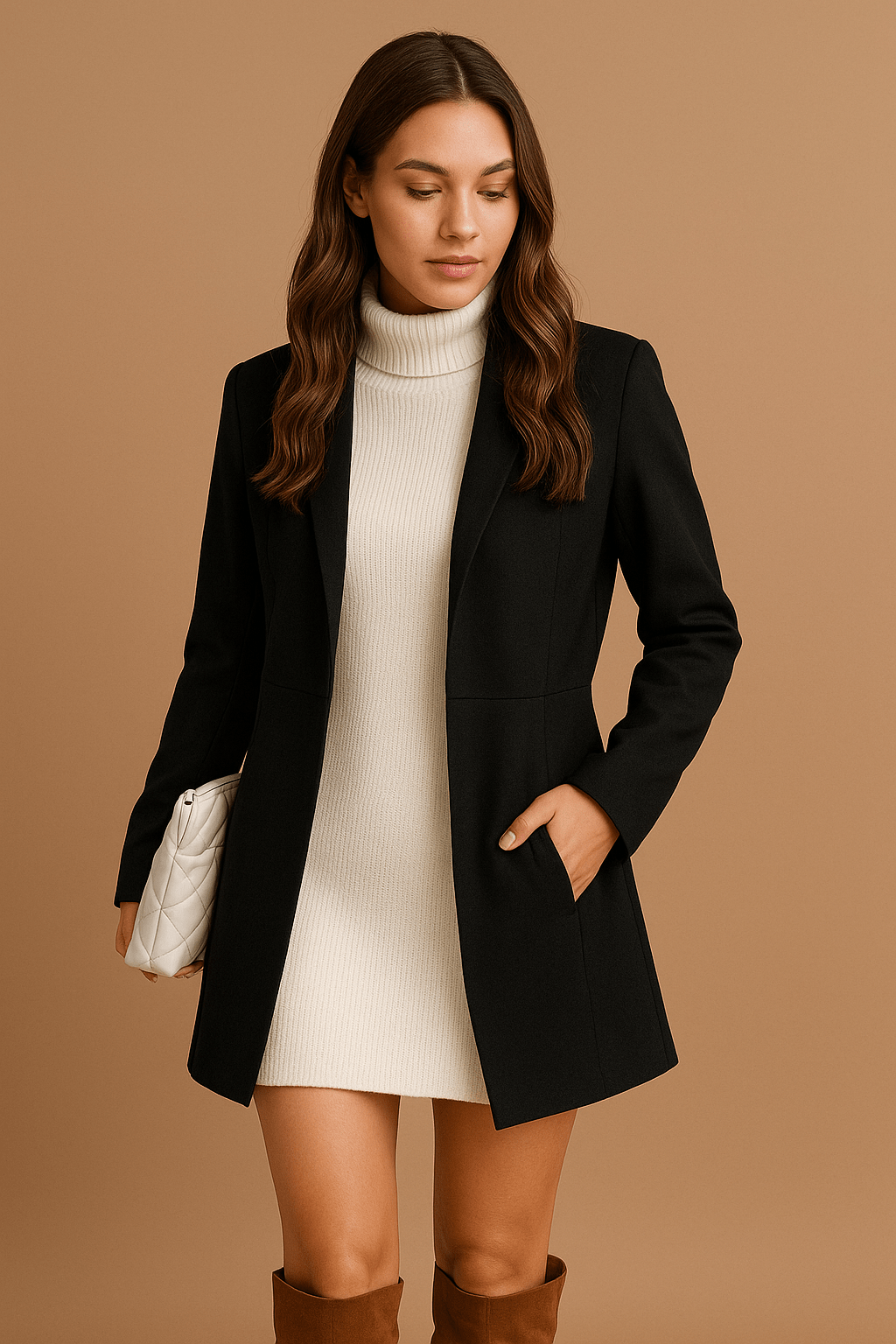 Damen Blazer Lang Offen – Eleganter Schnitt für Büro & Alltag
