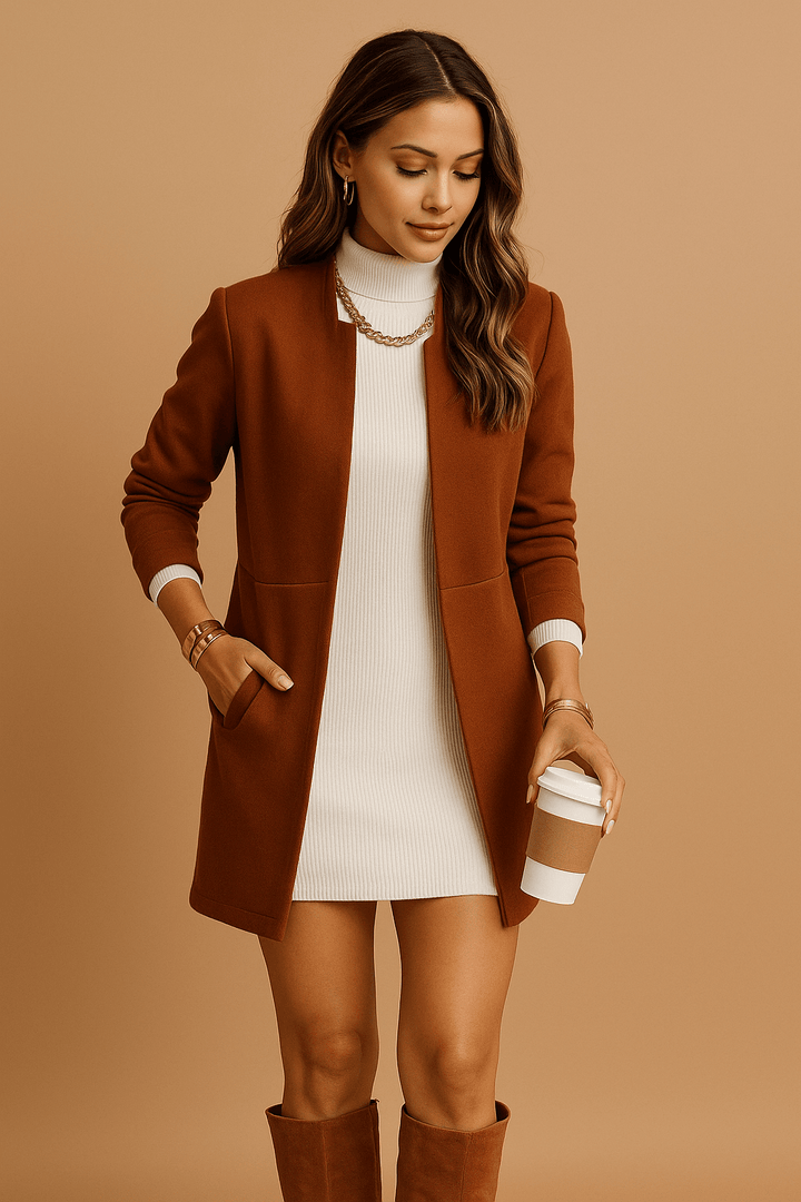 Damen Blazer Lang Offen – Eleganter Schnitt für Büro & Alltag