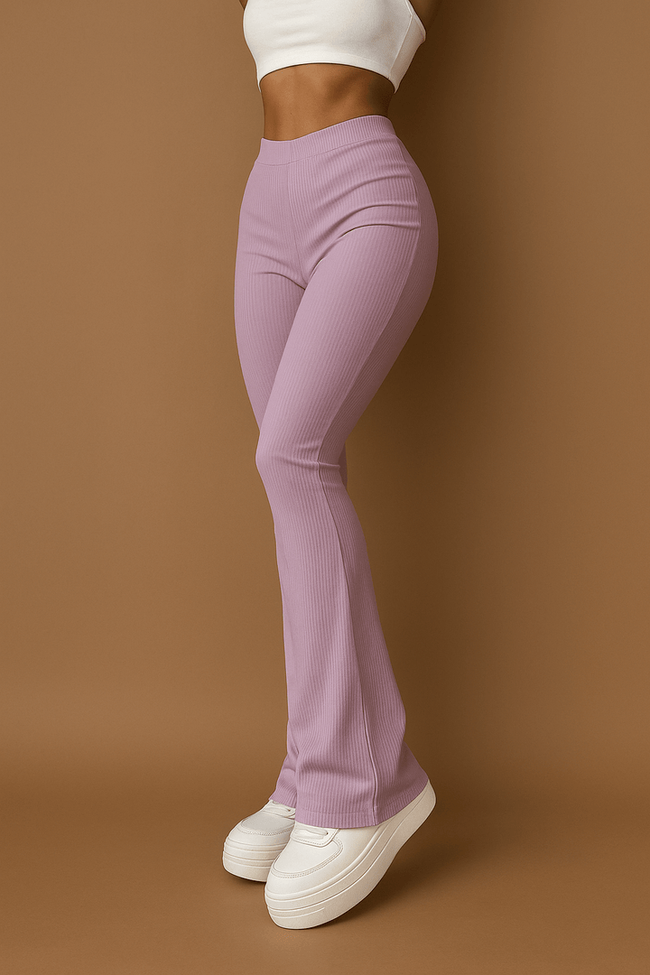 Damen High-Waist Flared Hose – Figurbetont, Stretch & Trendig für Alltag & Events