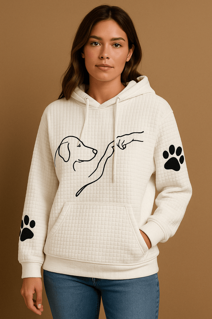 Damen Hoodie Oversize Kuschelig mit Tiermotiv