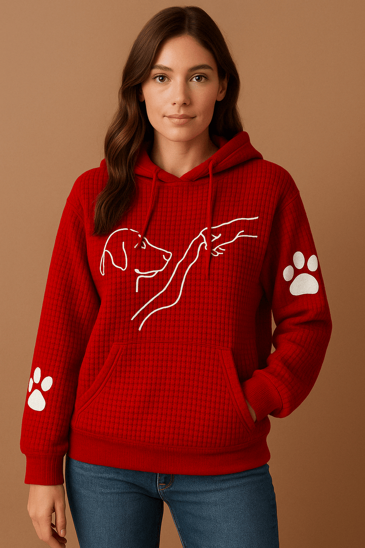 Damen Hoodie Oversize Kuschelig mit Tiermotiv