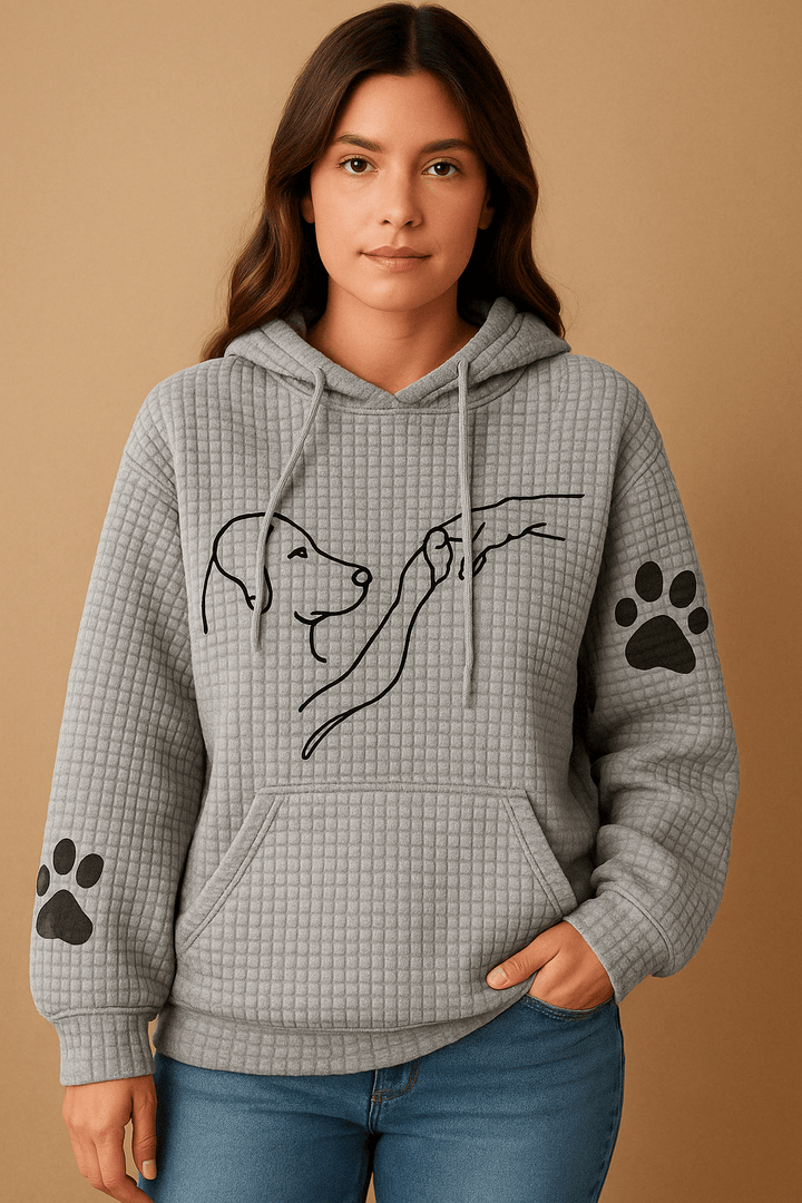 Damen Hoodie Oversize Kuschelig mit Tiermotiv