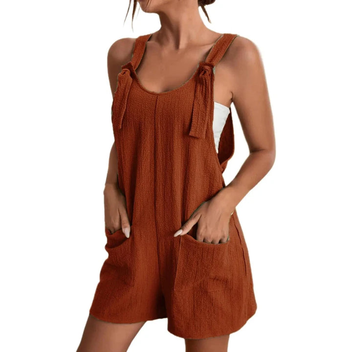 Damen Jumpsuit Trägerlos für Sommer 2024 – Lässiger Schnitt mit Taschen, Atmungsaktives Material, Größen S-XL 9