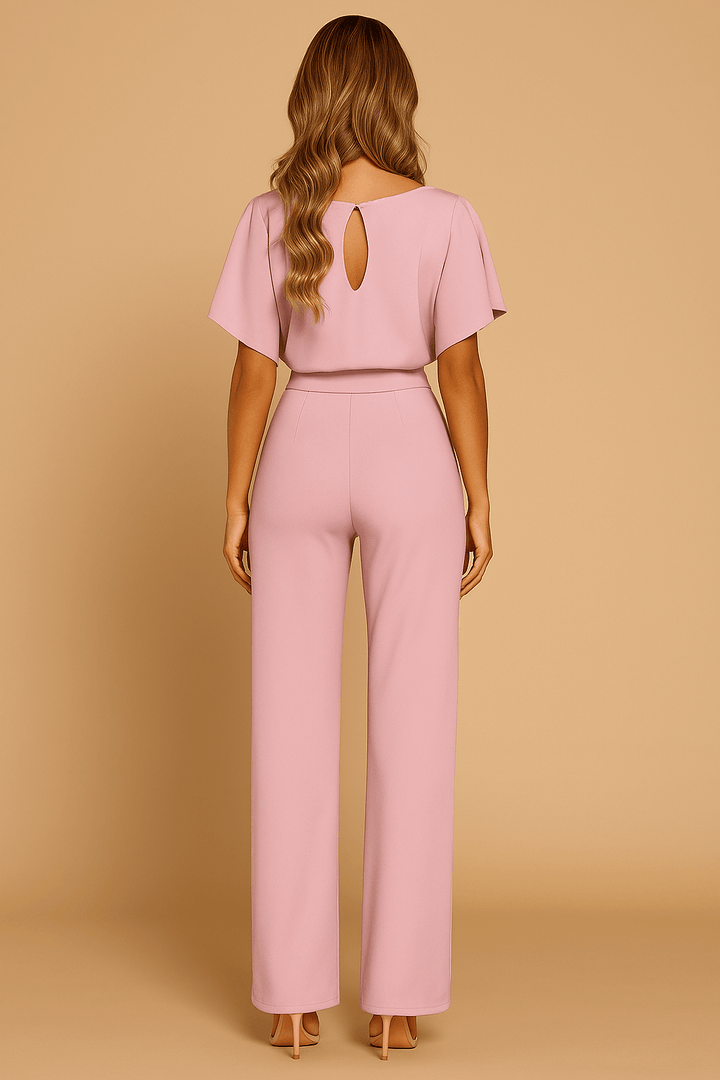 Damen Jumpsuit mit Bindegürtel – Elegant für Alltag & besondere Anlässe