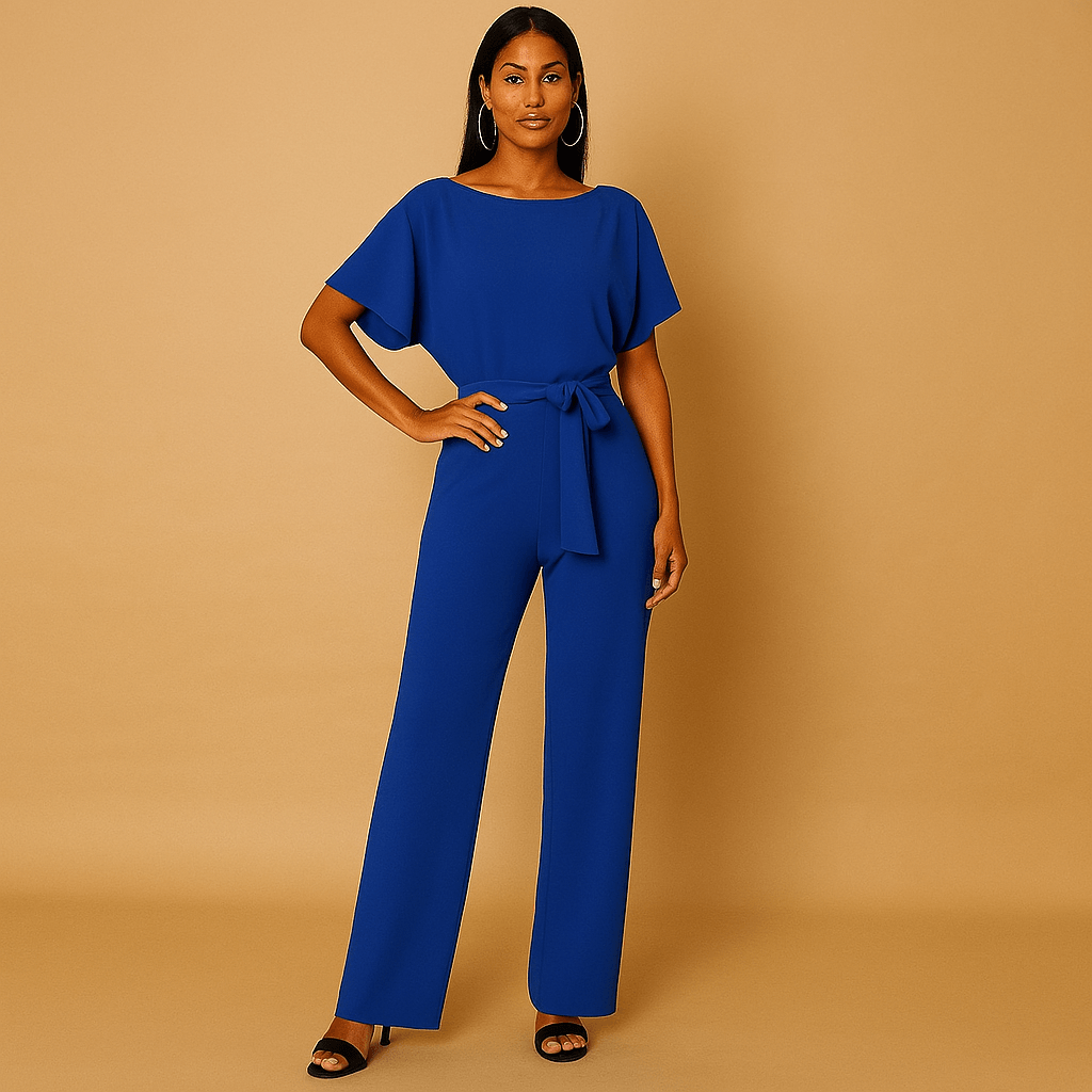 Damen Jumpsuit mit Bindegürtel – Elegant für Alltag & besondere Anlässe