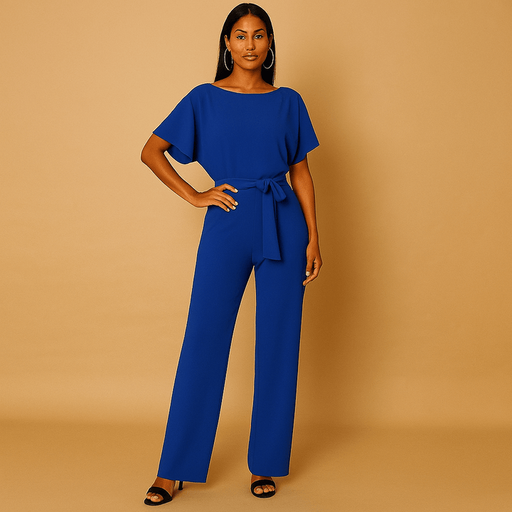 Damen Jumpsuit mit Bindegürtel – Elegant für Alltag & besondere Anlässe