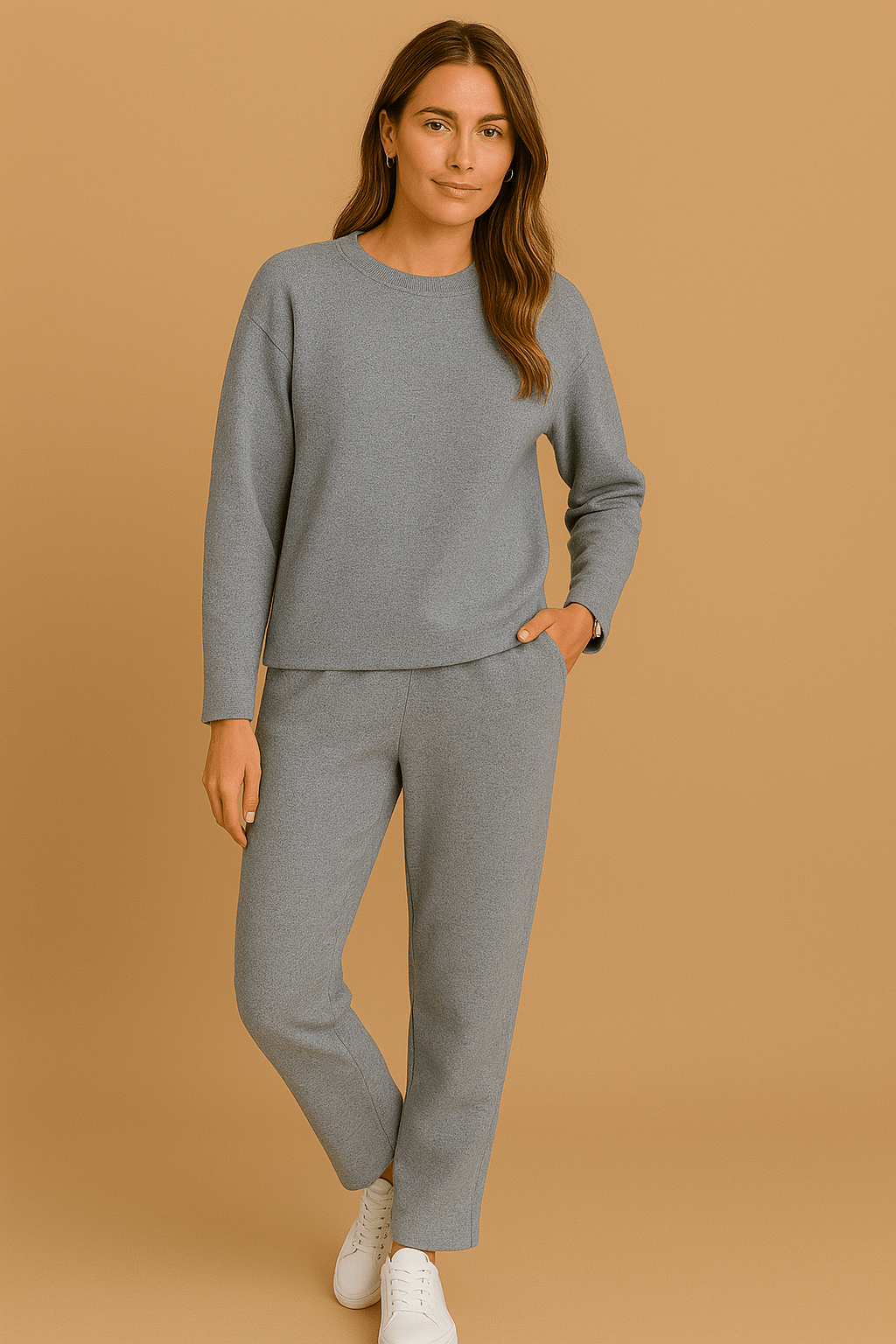 Damen Lounge-Set – Kuscheliges Pullover- und Hosen-Set für Freizeit & Zuhause