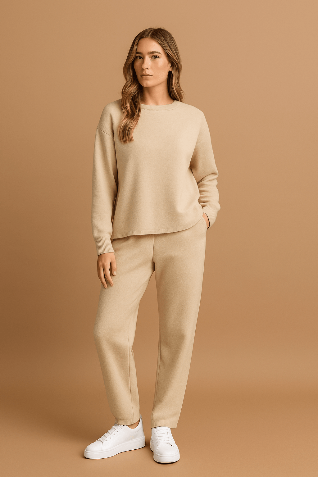 Damen Lounge-Set – Kuscheliges Pullover- und Hosen-Set für Freizeit & Zuhause