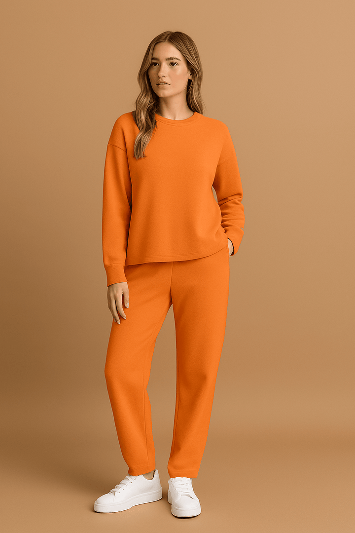Damen Lounge-Set – Kuscheliges Pullover- und Hosen-Set für Freizeit & Zuhause