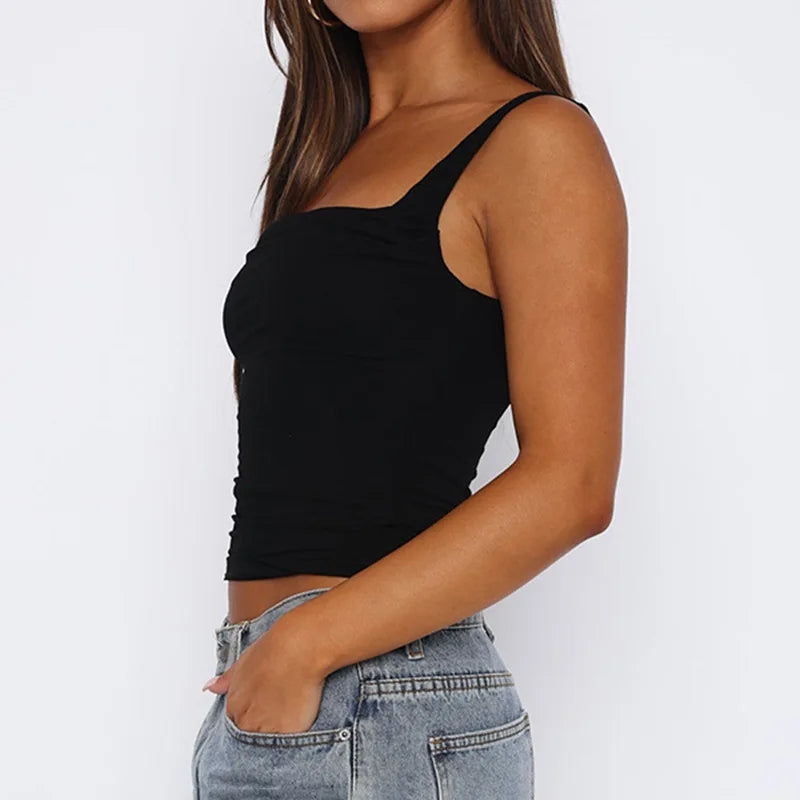 Damen Tanktop Rückenfrei Slim Fit Sommer Fashion 3