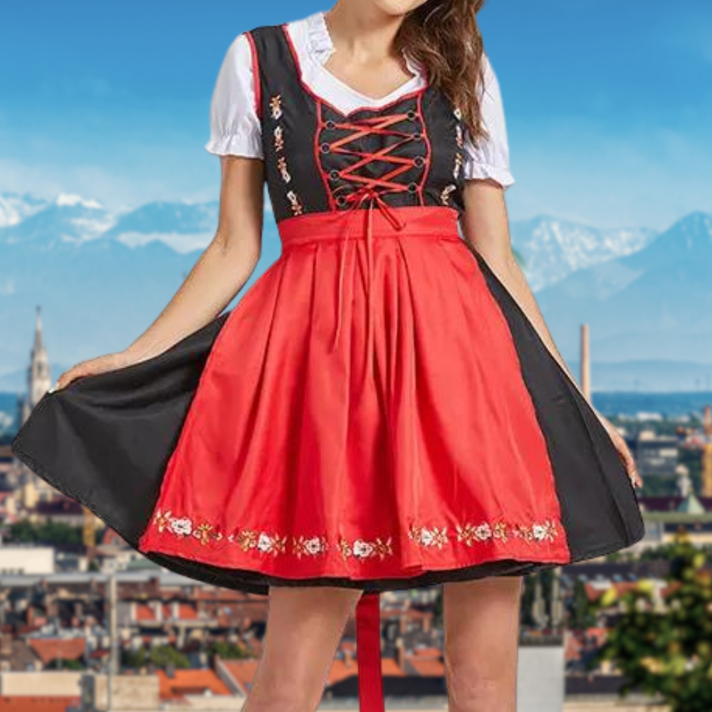 Damen Tracht Ensemble Bluse und Schürze Festlich Elegant 0