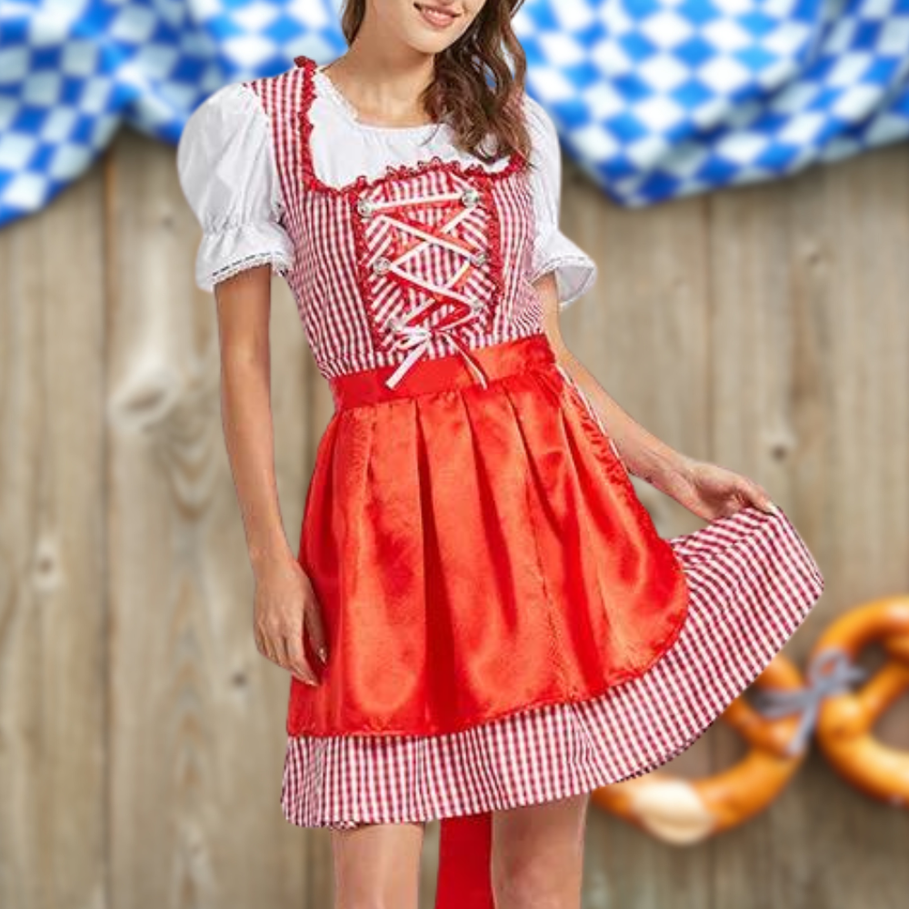 Damen Tracht Ensemble mit Schürze und Bluse 0