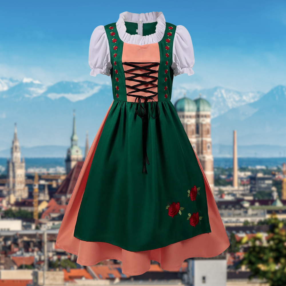 Damen Tracht Ensemble mit Schürze und Bluse 0