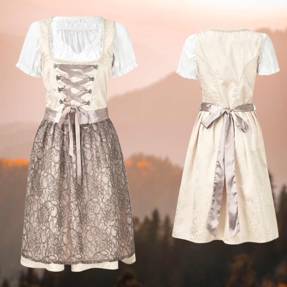 Damen Tracht Set Bluse Schürze Elegant Traditionell 0