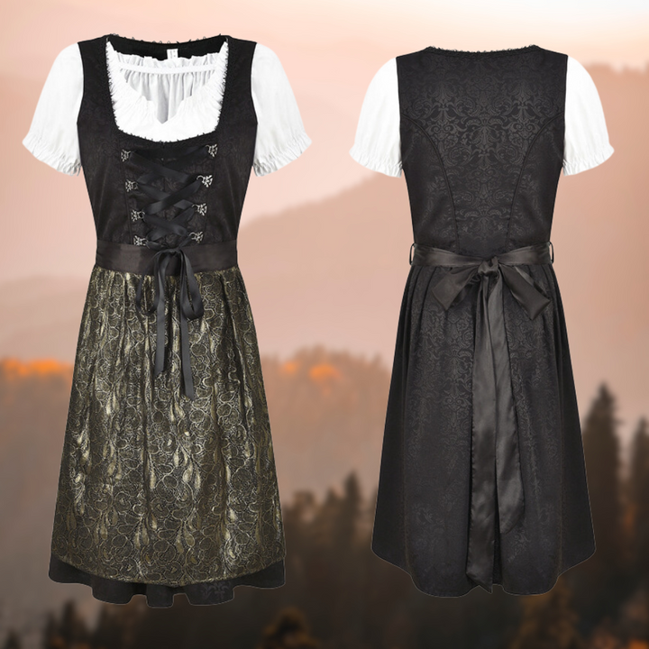 Damen Tracht Set Bluse Schürze Elegant Traditionell 1