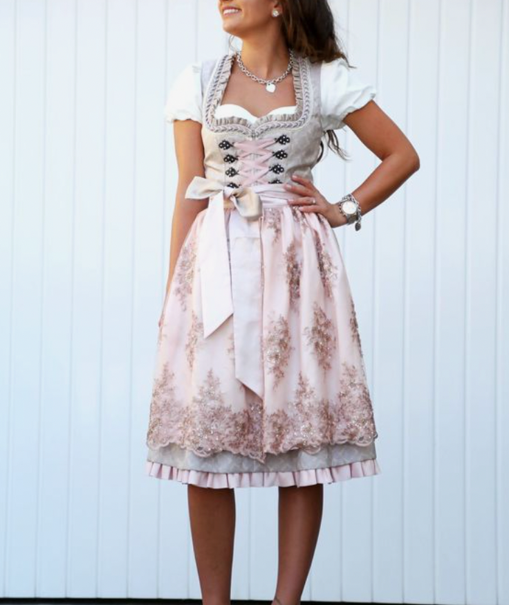 Damen Trachtenkleid Modern Elegant Für Oktoberfest Festliche Anlässe 1
