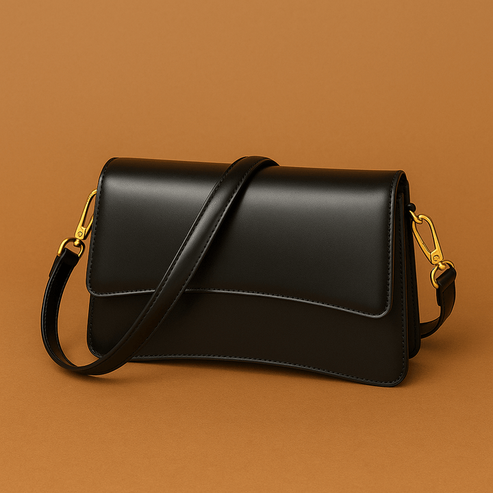 Damen Umhängetasche Leder – Schultertasche Klein mit Fächern