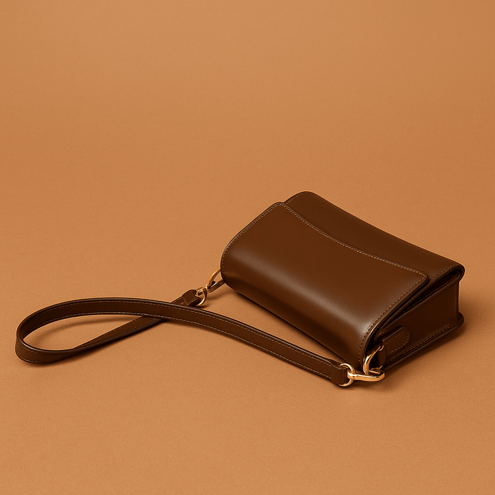 Damen Umhängetasche Leder – Schultertasche Klein mit Fächern