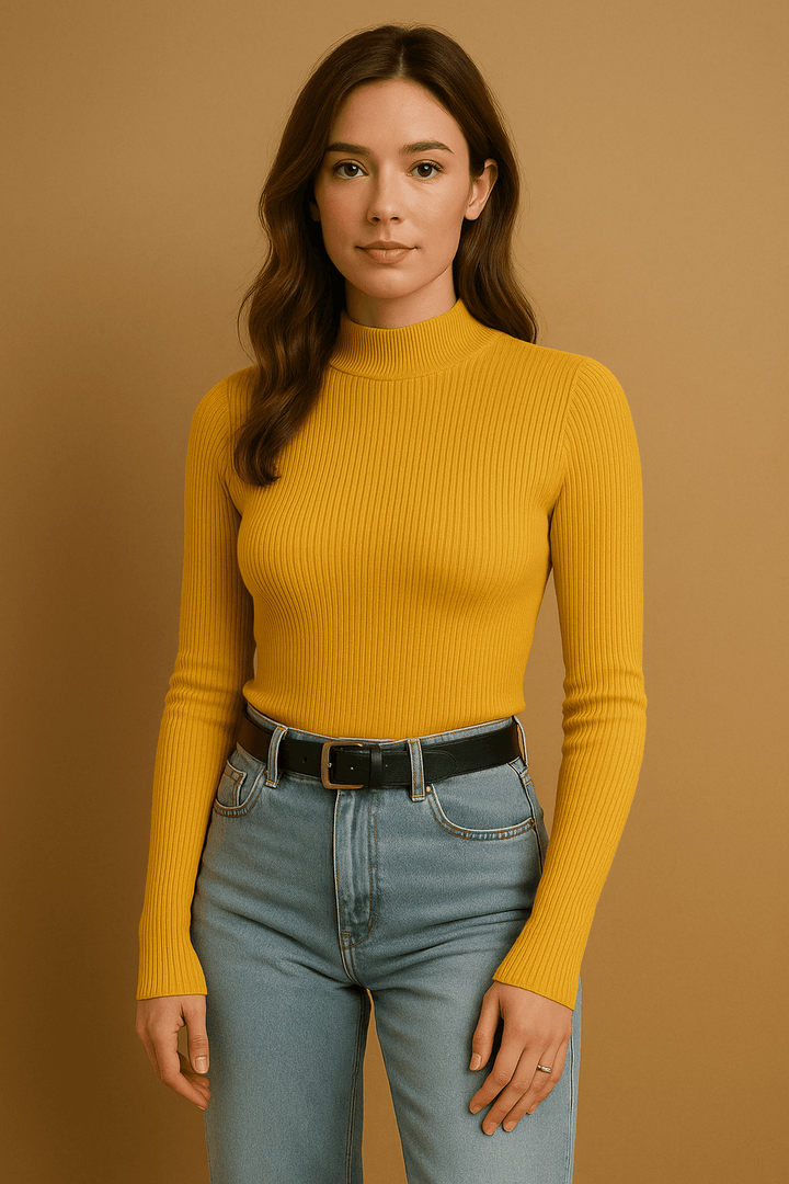 Damenpullover Langarm Slim-Fit