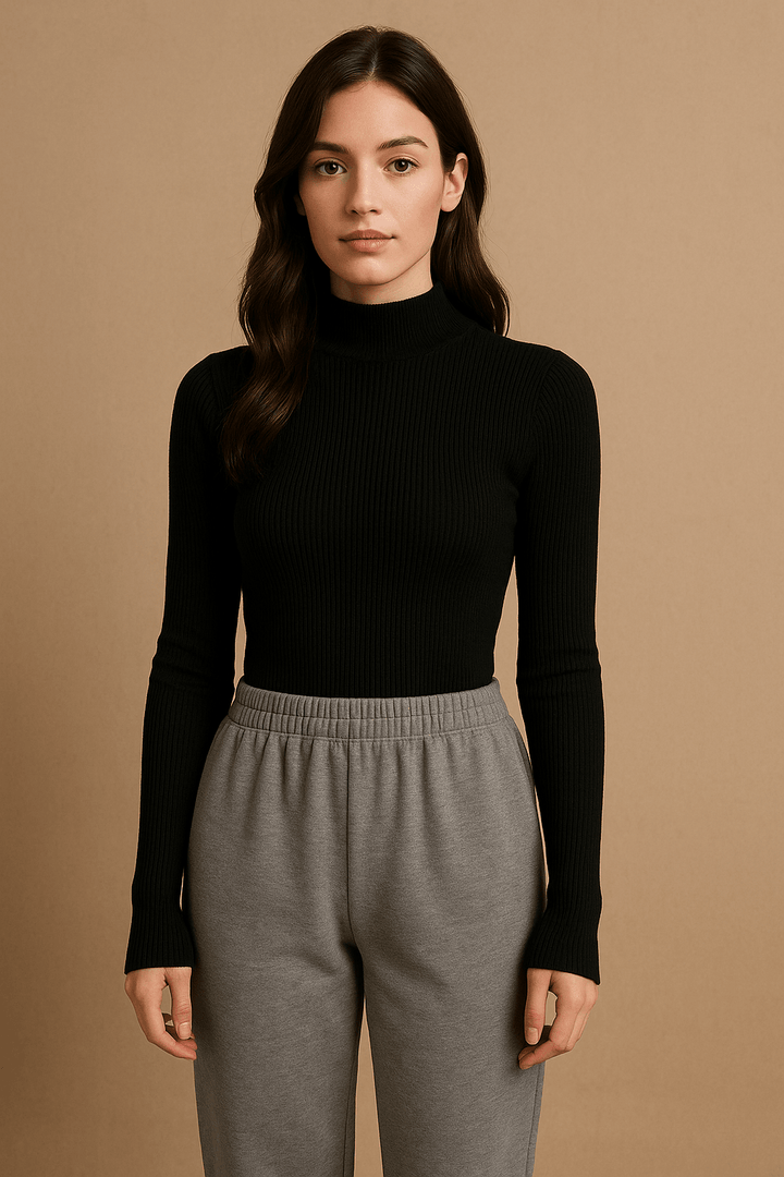 Damenpullover Langarm Slim-Fit