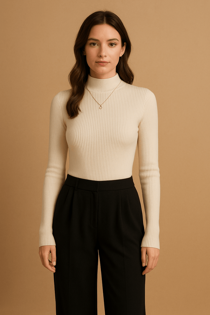 Damenpullover Langarm Slim-Fit