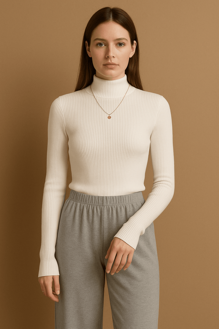 Damenpullover Langarm Slim-Fit