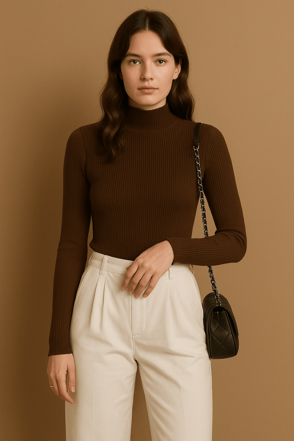 Damenpullover Langarm Slim-Fit