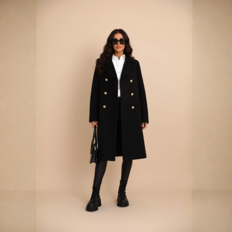 Mantel für Damen – Doppelreihiger Stil mit Eleganz für Alltag und besondere Anlässe