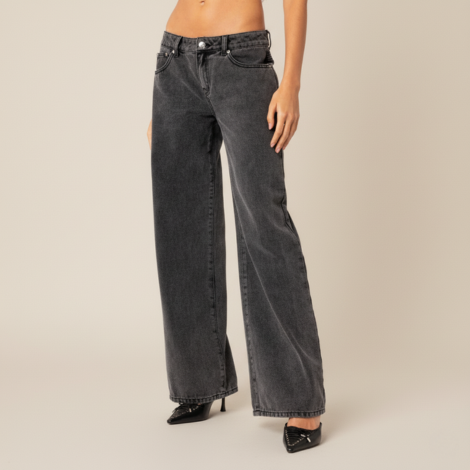 Flared Jeans Damen im Dunkel Vintage Stil mit Weitem Schnitt für Lässige und Elegante Looks