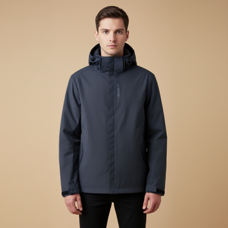 Winterjacke Herren – Wasserdichte Windjacke mit Kapuze für Kälte und Outdoor-Aktivitäten