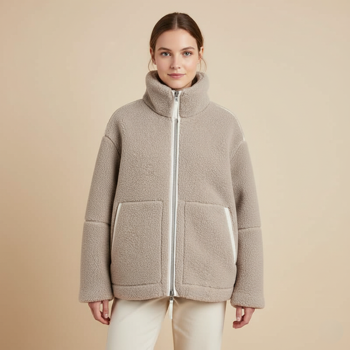 Elegante Übergröße Jacke für Frauen mit Isolierender Wärme und Chic Oversize-Passform