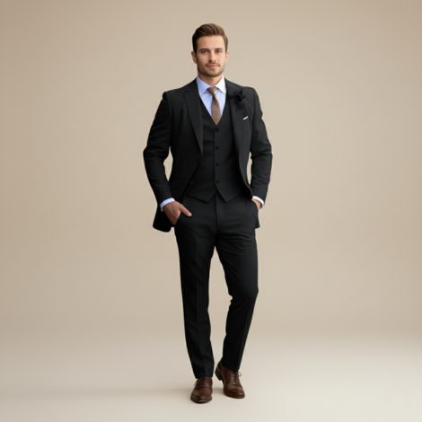 Herrenanzug 3-teilig für Hochzeiten – Eleganter Anzug mit Blazer, Hose und Weste für Formelle Anlässe