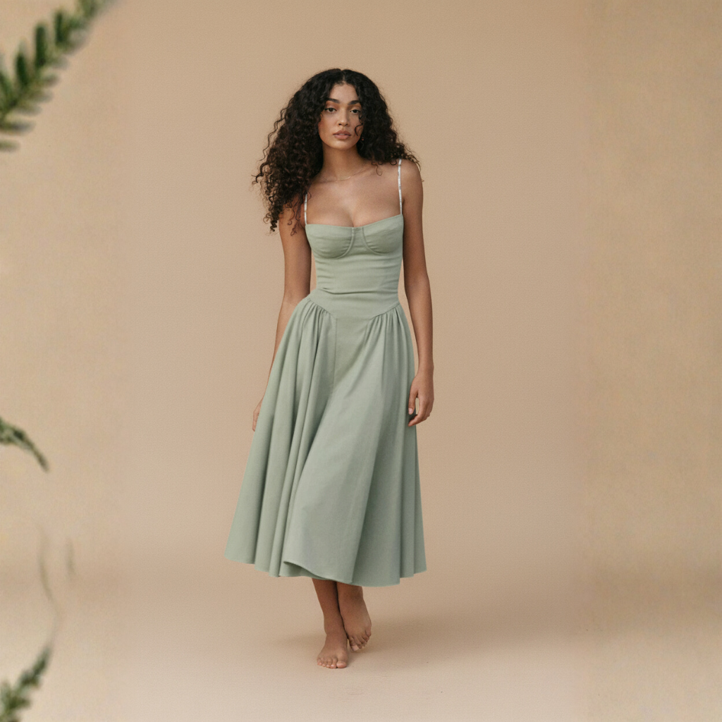 Abendkleid Schulterfrei für Damen – Elegantes Plissee-Kleid für Hochzeiten und festliche Anlässe