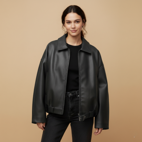 Lederjacke Damen mit Reißverschluss – Stilvolle Designjacke für Elegante Anlässe und Lässige Outfits