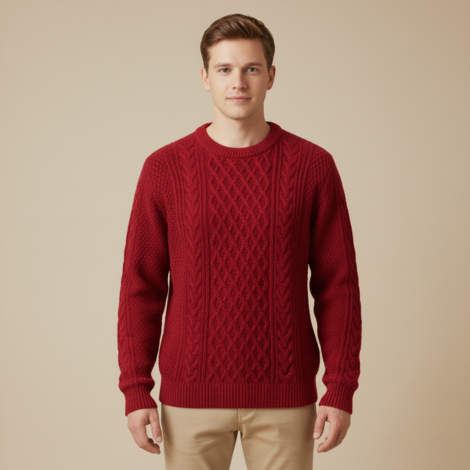 Pullover Herren mit Rundhalsausschnitt – Bequemer Langarm Pullover für Alltag und Freizeit