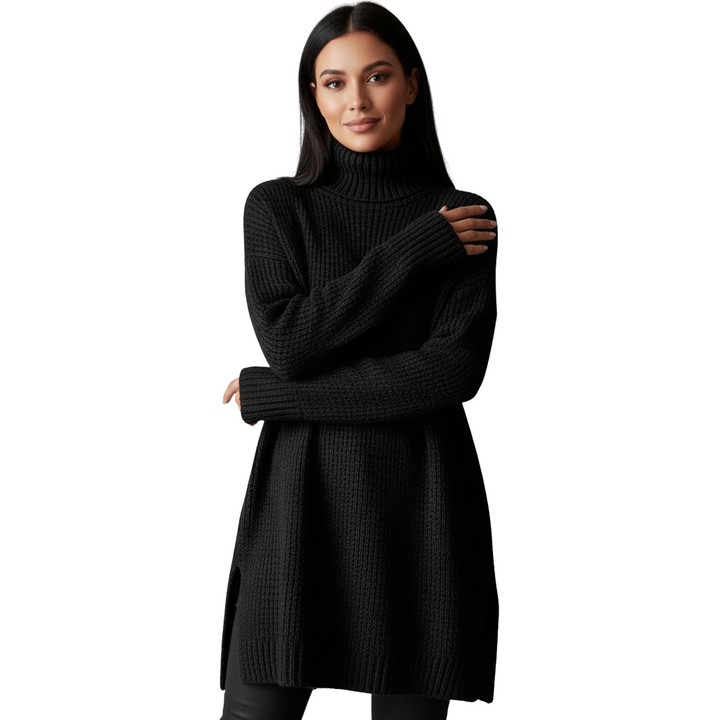 Damenpullover Langer Strickpullover für Kalte Tage – Bequem und Stilvoll für Verschiedene Anlässe
