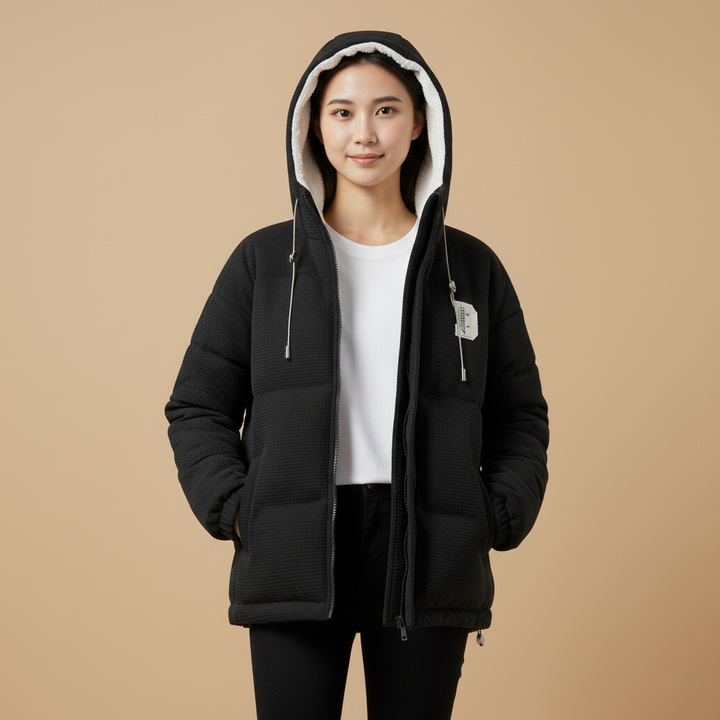 Jacke Fleecegefüttert mit Kapuze – Warme Freizeitjacke für Outdoor-Aktivitäten