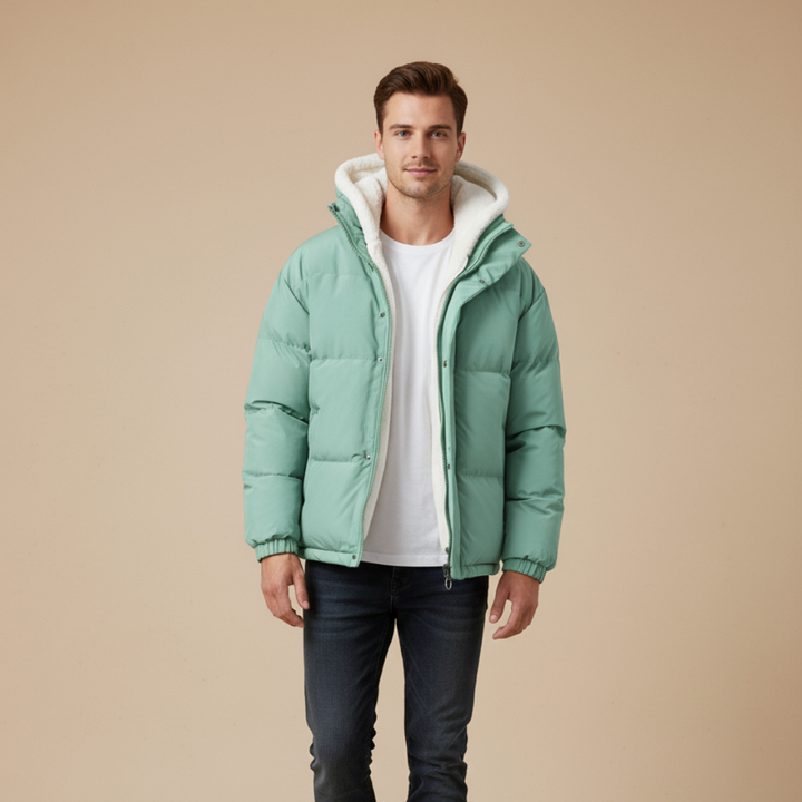 Wintermantel für Unisex mit Reißverschluss – Moderner und warmer Stil für kalte Tage