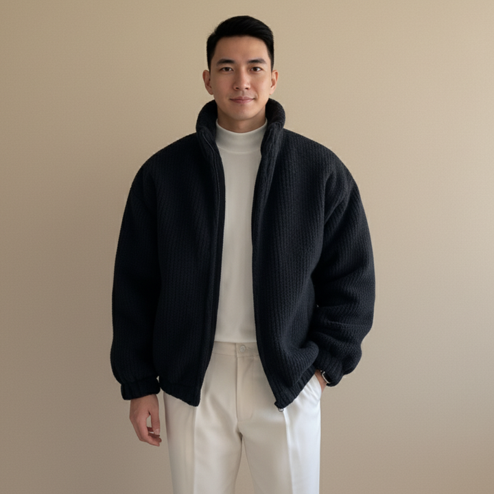 Herren Cordjacke mit Kragen – Bequeme und Warme Kurzjacke für den Herbst