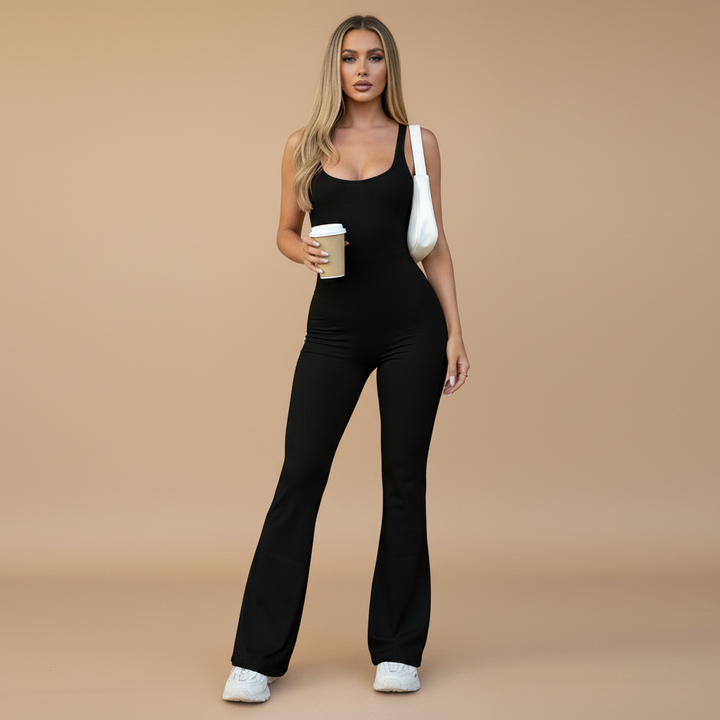 Damen Jumpsuit Rückenfrei – Figurbetont, Sommermode für Freizeit & Partys, Atmungsaktives Material