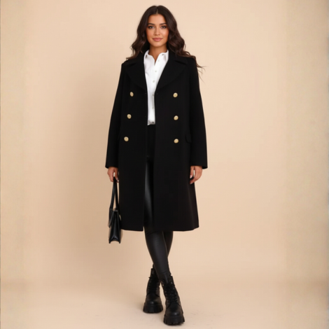 Mantel für Damen – Doppelreihiger Stil mit Eleganz für Alltag und besondere Anlässe