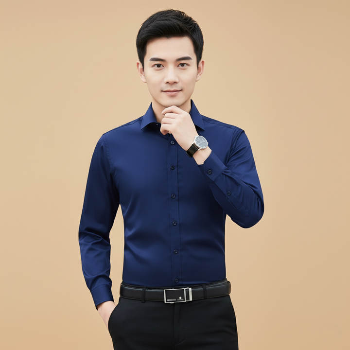 Klassisches Herren Hemd in Übergrößen – Slim Fit, Langarm, Weiß für Business und Alltag