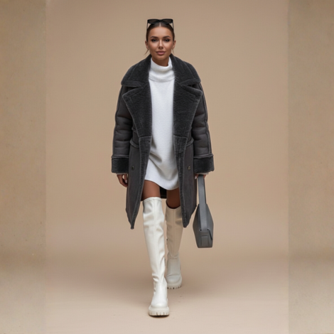 Winter Mantel Damen  – Eleganter Überlanger Style für Kühle Tage