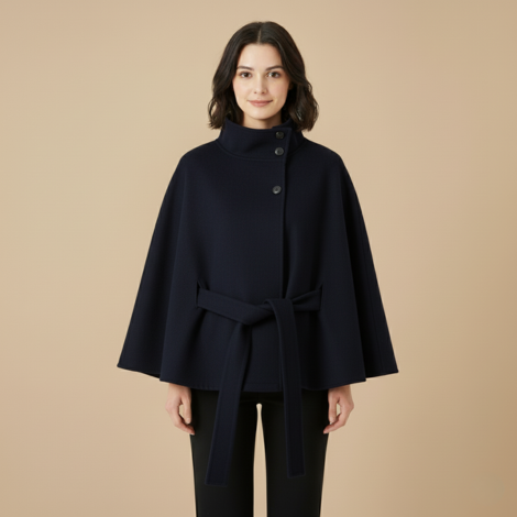 Mantel Damen mit Stehkragen und Batwing Ärmeln – Elegantes Herbstdesign für Vielseitige Anlässe